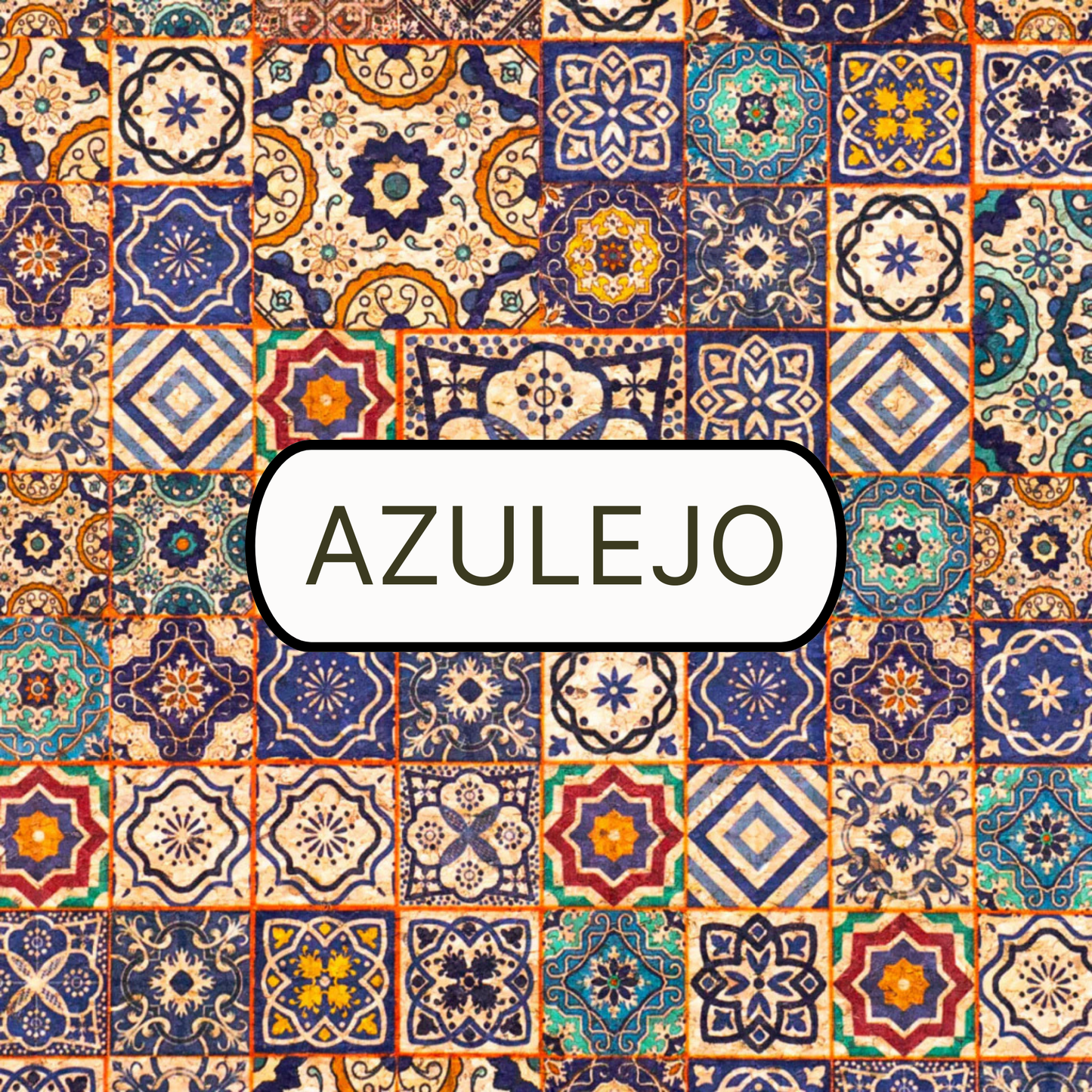Maria Cork Shoulder Bag - Azulejo