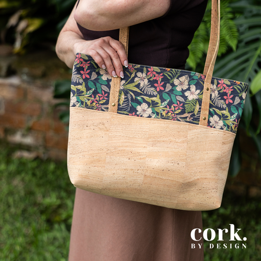 Guida Cork Tote Bag - Midnight