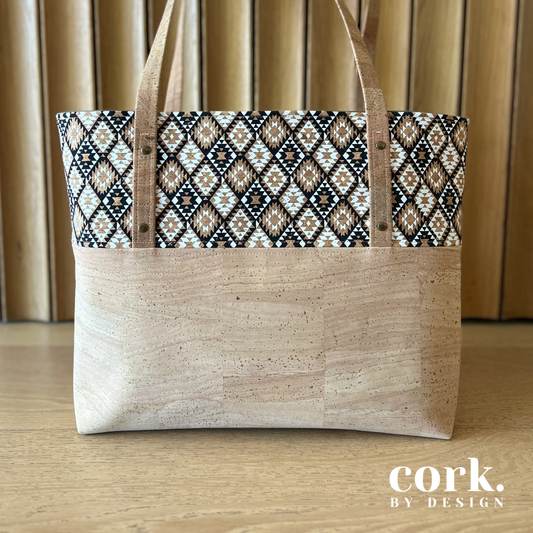 Guida Cork Tote Bag - Tribal