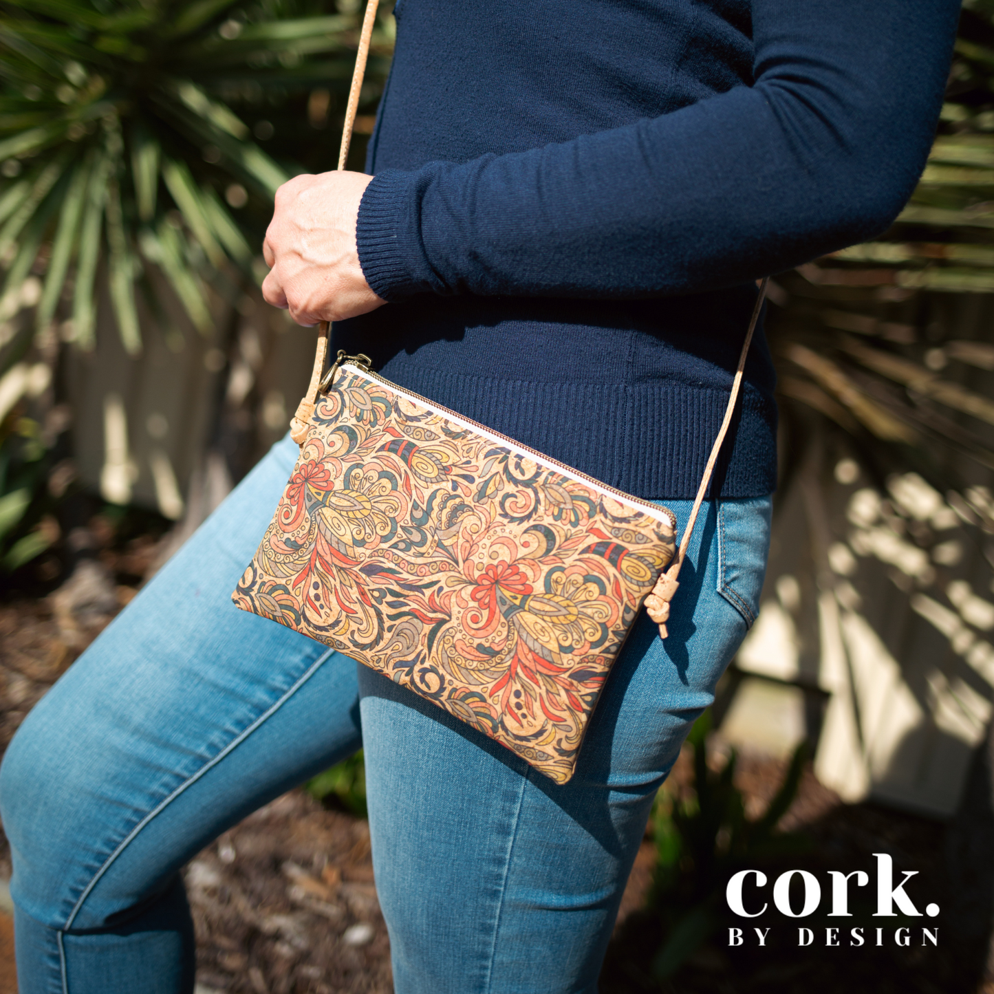 Ivonita Cork Crossbody Bag - Midnight