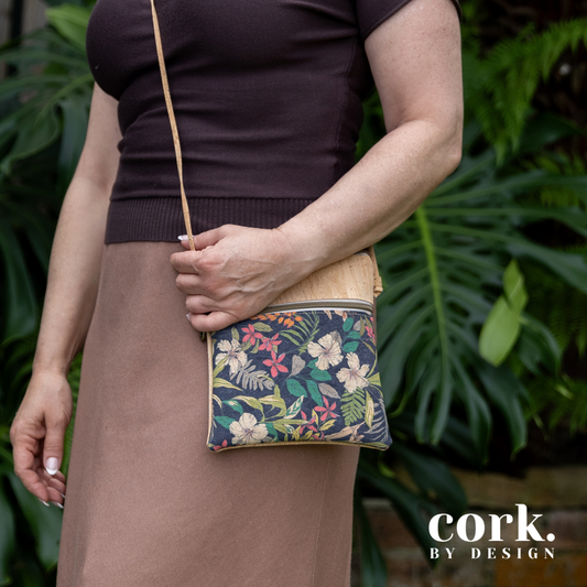 Sabrina Cork Crossbody Bag - Midnight