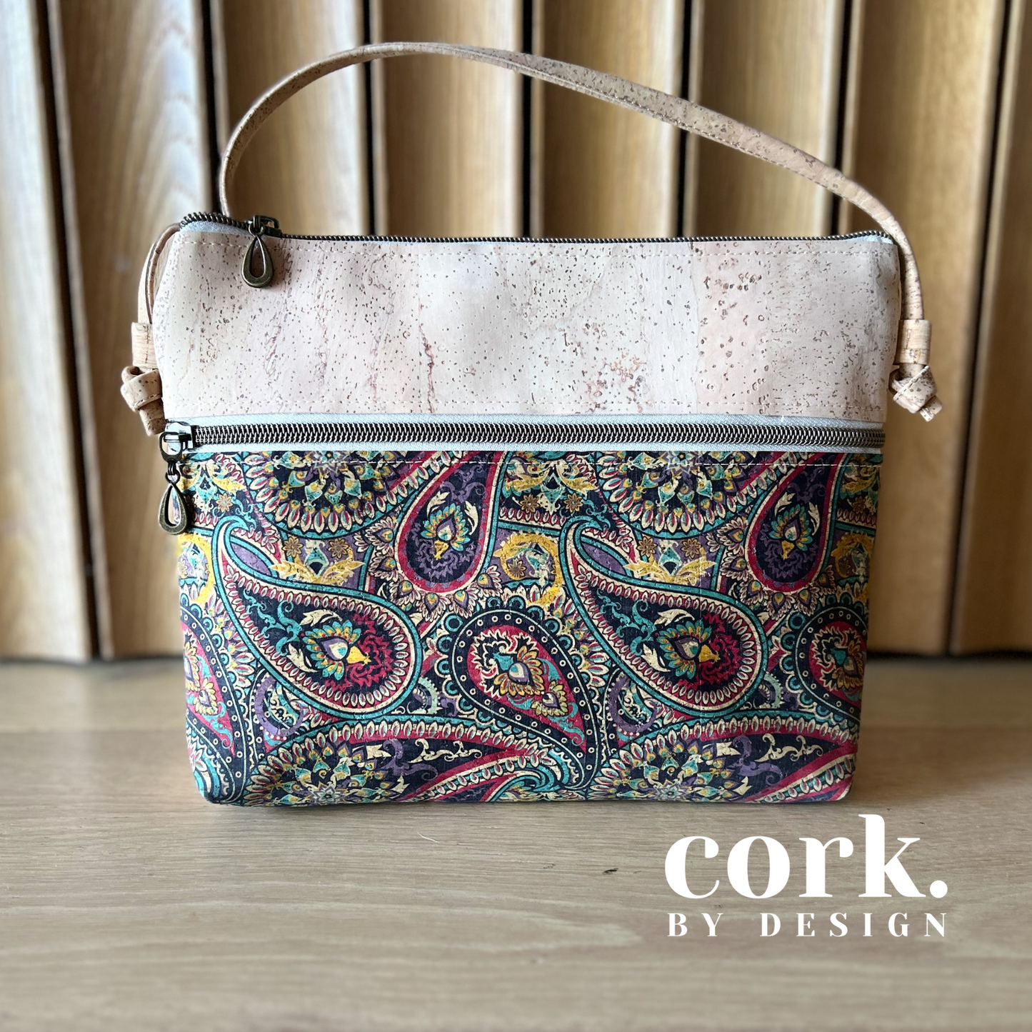 Victoria Cork Crossbody Bag - Paisley
