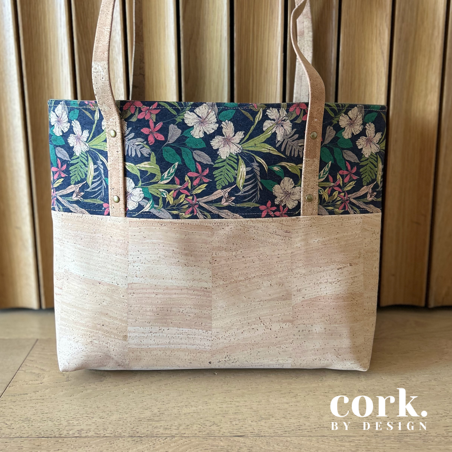 Guida Cork Tote Bag - Midnight