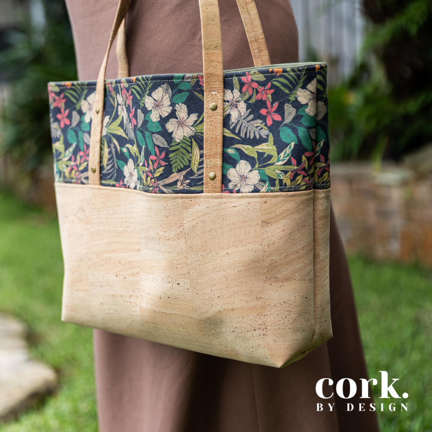 Guida Cork Tote Bag - Midnight