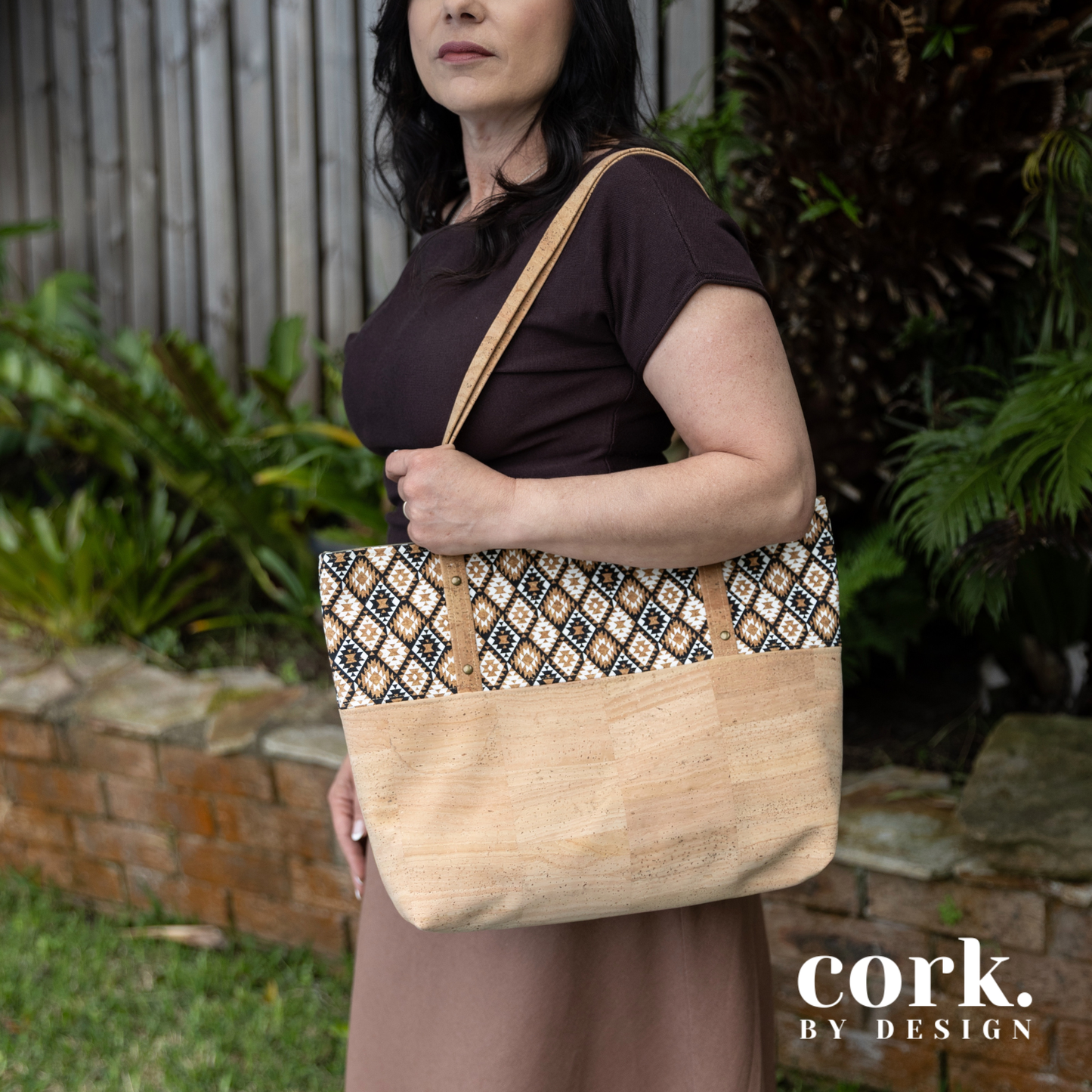 Guida Cork Tote Bag - Tribal