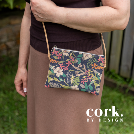 Ivonita Cork Crossbody Bag - Midnight
