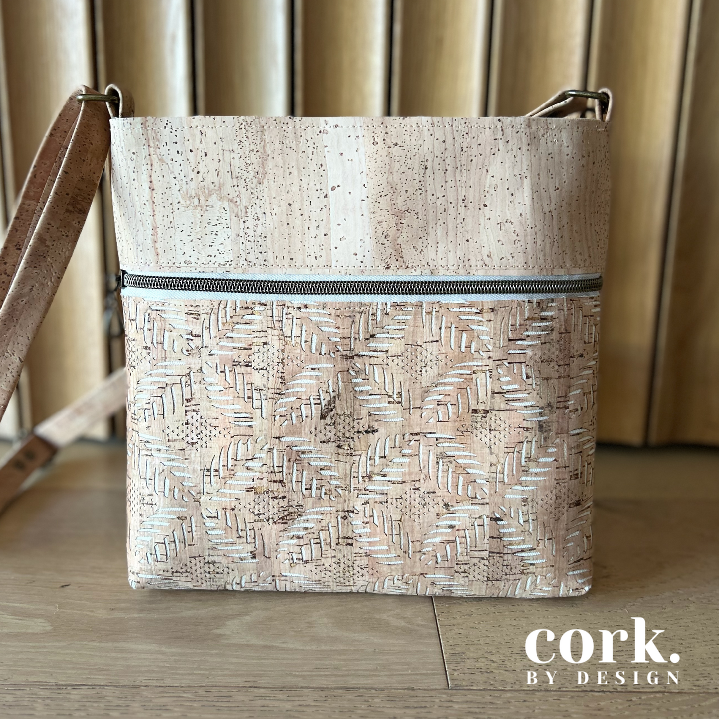 Maria Cork Shoulder Bag - Laser Cut Leaf